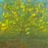 Leaded window on springtime garden (Tree), nieuw werk van Jan-Clemens Lampe
